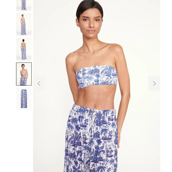 STAUD MARZA PANT BLUE TOILE XL - Picture 3 of 13